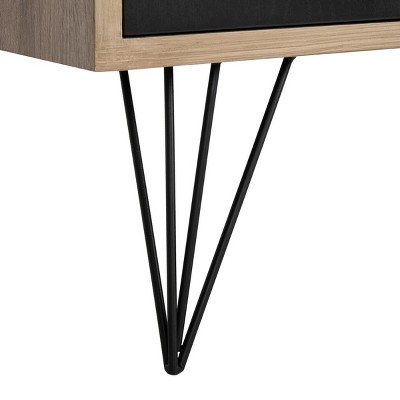 Jeralyn Transitional 47" Light Oak Mid-Century Sideboard