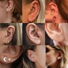 9 Pairs Stainless Stud Earrings for Women, Star Moon Bar Earring Sets, Cute Hypoallergenic Small Stud Earring - 2 of 4