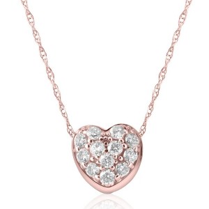 Pompeii3 1/4Ct Diamond Petite Diamond Pendant Necklace in 14k White, Yellow, or Rose Gold - 1 of 3