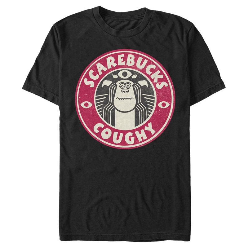 Men's Monsters at Work Scarebucks Coughy T-Shirt, 1 of 6