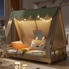 Twin/Full Size House Bed Platform Bed Frame for Kid with Tent & Light - ModernLuxe - 2 of 4