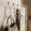 Baxton Studio Penny Mid Century Modern Coat Hanger Light Brown: 14-Hook Rack, Over Door/Wall Mount, Metal & Plastic - 2 of 4
