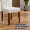 Dining Chairs Set - Upholstered Fabric Kitchen Chairs with Wood Legs & Padded Seats - Living Room Kitchen Furniture - 4 of 4