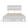 Karl Home Solid Wood Platform Bed Frame , Twin Bed Frame with Headboard Included, Mid Century Modern Bed, White - 4 of 4