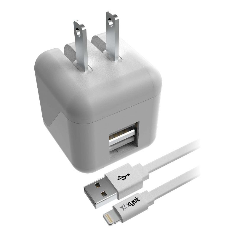 XYST™ 2.4-Amp Dual USB Wall Charger With 4-Ft. Apple® Lightning® Cable, 2 of 8