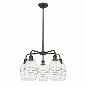 Vaz - 5 Light Stem Hung Chandelier In Industrial Style-13.63 Inches Tall and 23.88 Inches Wide - 1 of 1