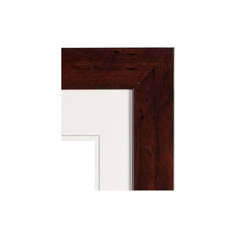 Gallery Solutions 14&#34;x18&#34; Walnut Picture Frame with Double White Mat Opening 10&#34;x13&#34; Image, 4 of 6