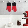 REGALWOVEN Soft Silicone and Cotton Oven Mitts Heat-Resistant Cooking Gloves Gripping for Baking, Kitchen Mitts Set of 2 - 3 of 4