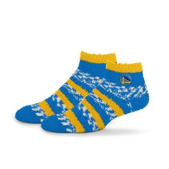 NBA Golden State Warriors Multi Stripe Fuzzy Socks