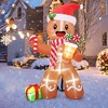 TackView 8ft Inflatables Christmas Yard Decorations, Cute Blow Up Gingerbread Man Xmas Inflatable for Yard Garden Party Decor - 2 of 4