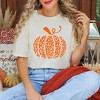 Simply Sage Market Women's Orange Leopard Pumpkin Short Sleeve Garment Dyed Tee - 2 of 4