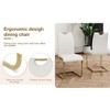 CAVINAS PU Leather Dining Chairs Set of 2/4,Modern Kitchen Chairs with Chrome Metal Legs,Dining Room Chairs Set of 2/4 for Living Room,Dining Table - 3 of 4