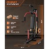 Home Gym Machine with Leg Press & Pulley System, Exercise Equipment for Full Body Strength Training, Fits Weight Plates(No Include) - 4 of 4
