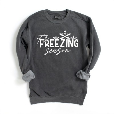 Simply Sage Market Women's Garment Dyed Graphic Sweatshirt It's Freezing Season