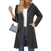 Zeagoo Women's Fall Jacket 2025 Zip Up Hoodies Long Sleeve Long Tunic Sweatshirts Oversized Fleece Casual Coat with Pocket - 3 of 4