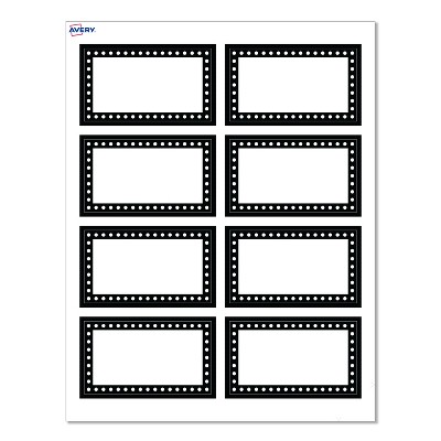 Avery® Cards, 2" x 3.5", Black & White Polka Dots, Matte White, 80ct