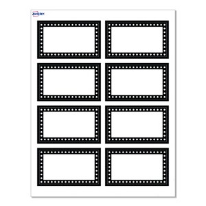 Avery® Cards, 2" x 3.5", Black & White Polka Dots, Matte White, 80ct - 1 of 4