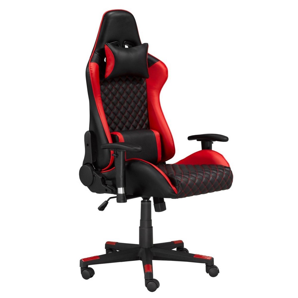 Brassex 53.5" Violet Gaming Chair Black/Red