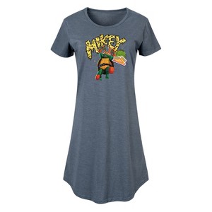 Women's - Teenage Mutant Ninja Turtles - Michelangelo AKA Mikey Graphic T-shirt Dress - 1 of 4
