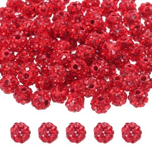 Unique Bargains Pave Crystal Sparkly Round Necklace Bracelet Rhinestone Beads 100 Pcs - 1 of 4