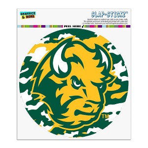 North Dakota State Camo Automotive Car Window Locker Circle Bumper Sticker - 1 of 4