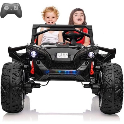 24V 2 Seaters Kids Ride on UTV with Remote Control, Extra Large EVA Wheels & Wide Seat for Big Kids, Full-Metal Suspension, Music, LED Lights
