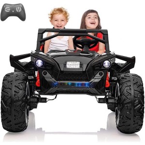 24V 2 Seaters Kids Ride on UTV with Remote Control, Extra Large EVA Wheels & Wide Seat for Big Kids, Full-Metal Suspension, Music, LED Lights - 1 of 4
