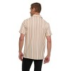 Super Triple Goose Men’s Short Sleeve Button-Up Shirt – Lightweight Striped Casual Shirt with Chest Pocket - 2 of 4