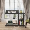 Hommoo Height Adjustable C Table, Mobile Side Table with Tiltable Drawing Board - image 4 of 4