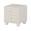 Cesicia Elegant Velvet Nightstand with 2 Drawers and Crystal Handle, Storage Bedside Table with Button-Tufted - 2 of 4