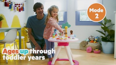 Bright Starts Around We Go 2-in-1 Walk-Around Baby Activity Center & Table,  Tropic Cool, Age 6 Months+ 