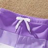 PATPAT Family Matching Color-block Swim Trunks Shorts One-shoulder Side Knot One-Piece Swimsuit (Quick-Dry) - 3 of 4