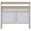 vidaXL Bar Table Pub Table for Kitchen Dining Bistro Table with 2 Table Tops - White and Brown - 4 of 4