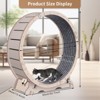 Gulches Cat Exercise Wheel for Indoor Cats, Cat Running Wheel with Carpeted Runway, 41" Natural Wood Color - 2 of 4