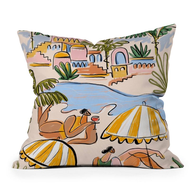 Maggie Stephenson Amalfi Coast Italy Outdoor Throw Pillow - Deny Designs, 1 of 5