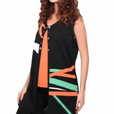 Women's Retro Brights Long Vest - ANGEL