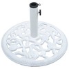 vidaXL Umbrella Base White Cast Iron Medium Decorative Inlays - 4 of 4