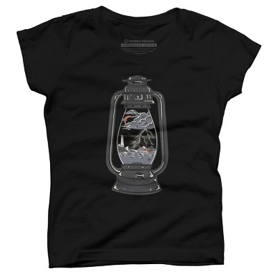 Girl's Design By Humans A Storm Is Brewing In The Lantern By NDTank T-Shirt