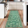 Vintage Oriental Printed Washable Low Pile Rug - Non-Slip Distressed Design for Living Room & Bedroom - 3 of 4