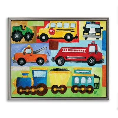 Stupell Industries Whimsical Transportation Collage, 21" x 17"