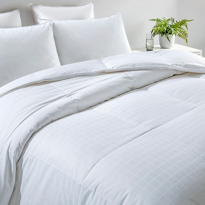 Peace Nest All Season White Goose Feather Fiber Comforter with 100% Cotton Fabric