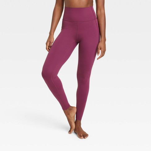 Women's Everyday Soft Ultra High-rise Pocketed Leggings - All In Motion™  Burgundy L : Target