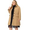 Agnes Orinda Women's Plus Size Winter Single Breasted Back Split with Pockets Long Overcoats - 3 of 4