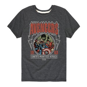 Boys' - Marvel - Avengers Band Tee Style Short Sleeve Graphic T-Shirt - 1 of 4