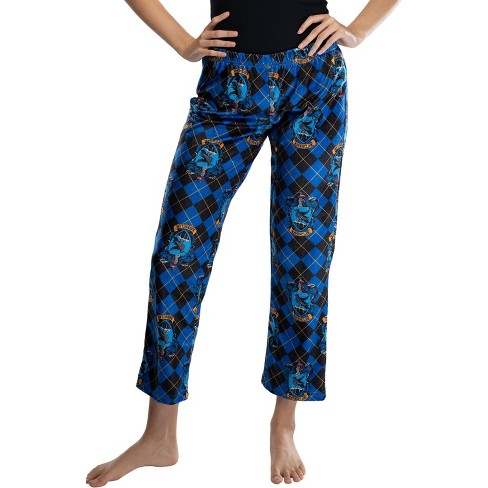 Harry Potter Juniors Hogwarts Houses Crest Cropped Lounge Pants Pajamas  (ravenclaw, L) Blue : Target