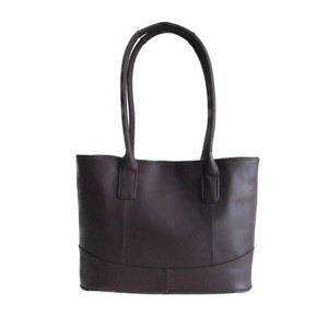 Amerileather Espresso Casual Leather Handbag – Espresso Shoulder Purse with Structured Silhouette and Everyday Functionality - 1 of 3