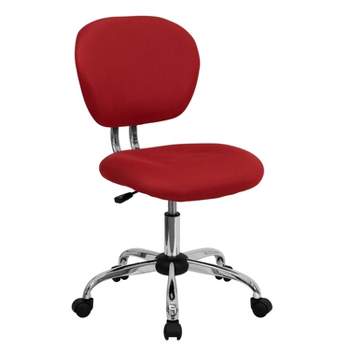 Emma and Oliver Mid-Back Mesh Padded Swivel Task Office Chair with Chrome Base