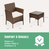 Three Piece Outdoor Patio Set - Glass Table with Wicker Chairs - 4 of 4