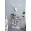 VYNXARIA Console Tables - 32 Inch Classic Vintage White Wash Table with Brown Wood Top - 4 of 4