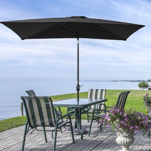 Sonkuki 10×6.5FT Rectangular Patio Umbrella with 200gsm Solution-Dyed Fabric - 1 of 4